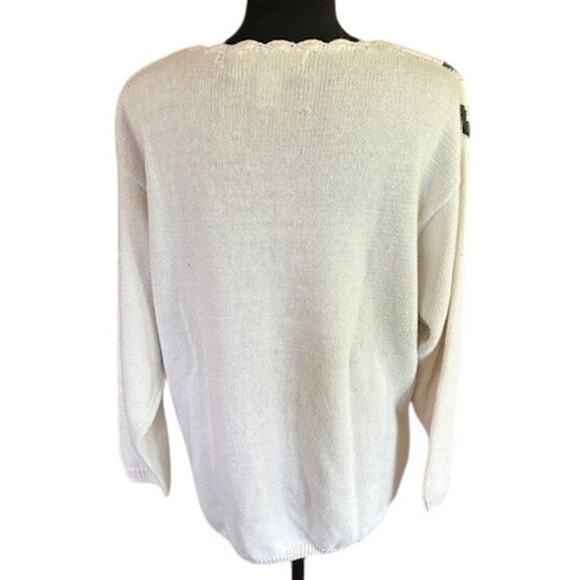 Vintage Chrysantheme Women’s Christmas Cardigan Sweater – Size 14/16 (L/XL) - Picture 4 of 8